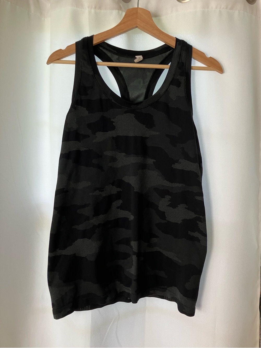 Athleta Black Camo Racerback Tank Top